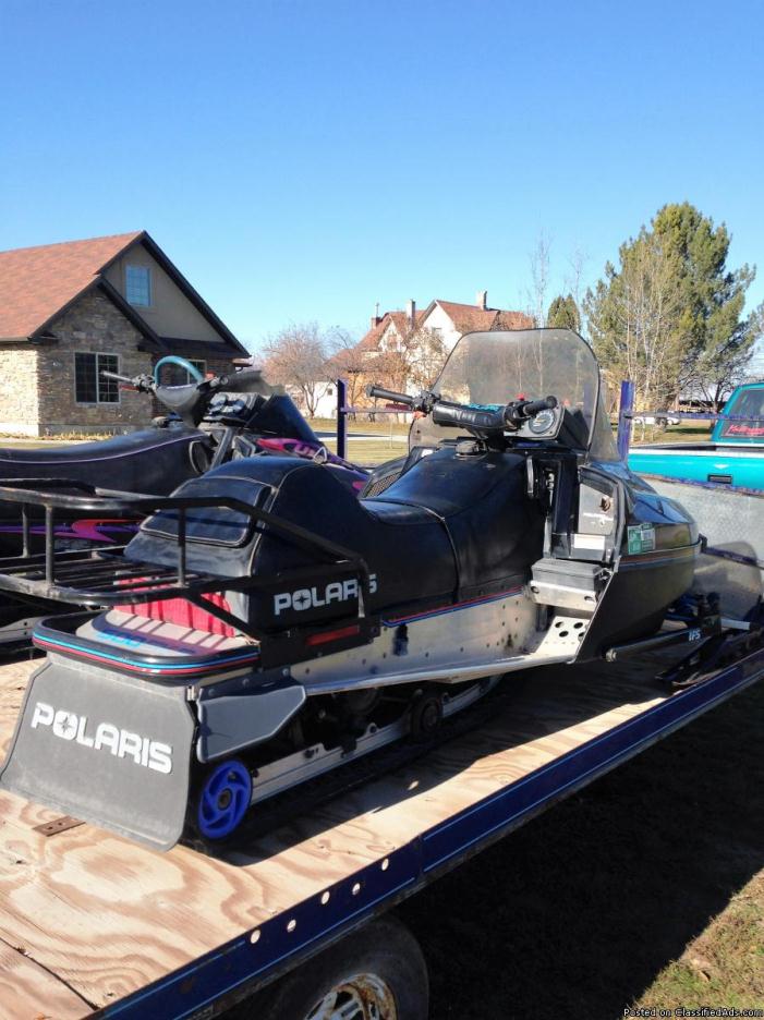 Snowmobiles and trailer for sale