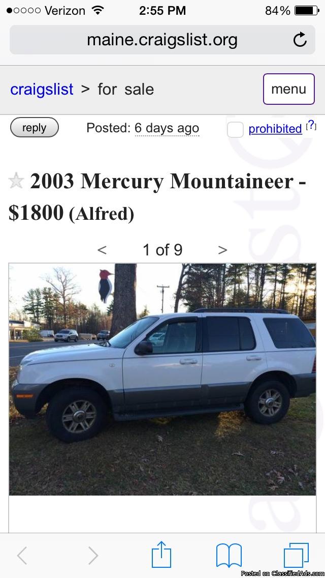 2003 MERCURY MOUTAINEER