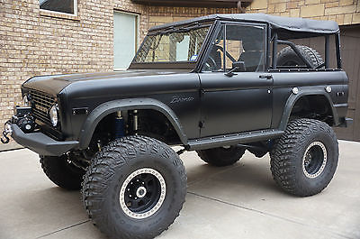 Ford : Bronco 1972 satin black ford bronco completely custom coilover suspension