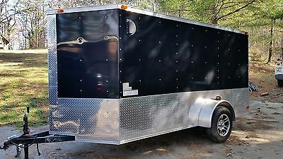 2016 6x12 V-nose enclosed trailer, LOADED with tons of custom features.