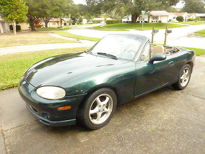 Mazda : MX-5 Miata Hunter Green/Tan Top Mazda MX5 Miata Convertible 1999