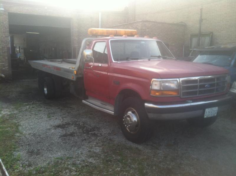 1994 FORD TOW TRUCK GAS FLAT BED