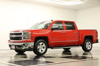 Chevrolet : Silverado 1500 4X4 LTZ Z71 Leather Camera Victory Red Crew 4WD Like New Used Heated Cooled Seats 5.3L V8 13 14 2015 15 Cab Black 1 Owner Clean