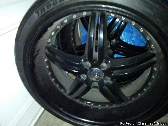 (4) 22 inch rims and tires used, 0