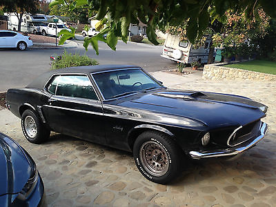 Ford : Mustang RARE! 1969 FORD MUSTANG GRANDE COUPE 351W BLACK BEAUTY