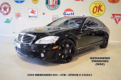 Mercedes-Benz : S-Class S63 AMG NIGHT VISION,PANO ROOF,NAV,BLK AMG WHLS,37K! 09 s 63 amg pano roof nav night vision htd cool lth 20 in amg whls 37 kwe finance