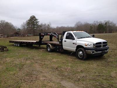 Dodge : Ram 3500 2007 dodge ram 3500 dually rwd w heavy duty 2012 cornpro 36 flatbed trailer