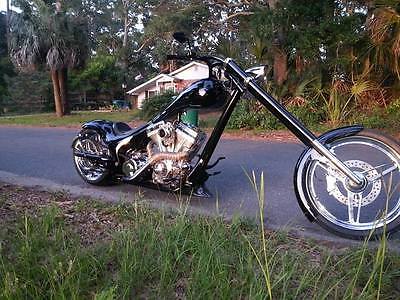 Custom Built Motorcycles : Chopper custom chopper black like brand new !