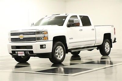 Chevrolet : Silverado 3500 HD 4X4 Diesel High Country Sunroof GPS White Crew 4WD Like New Used 3500HD Leather Seats Navigation 2014 14 15 16 Cab Duramax 6.6L V8