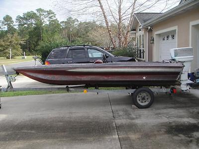 15' COOCHEE CRAFT FIBERGLASS 'PROJECT' BOAT, TRAILER, AND MOTOR FOR SALE