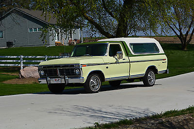 Ford : F-100 XLT 1974 ford f 100 pickup xlt 48 k original miles window sticker ac ps auto