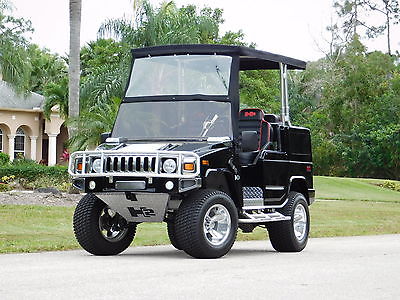 Hummer : H2 HYBRID 2006 black on black loaded up h 2 club car golf cart like new msrp 22 000.00