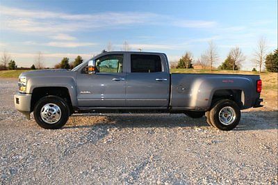 Chevrolet : Silverado 3500 High Country 4x4 DRW 13,025 GVWR Slate Grey/Saddle Crew Cab Duramax Plus Sunroof Navigation Driver Alert Roof Lights Bose Long Bed
