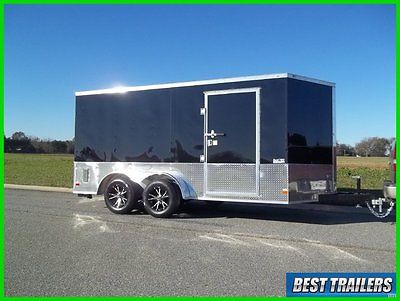 2016 gold series 7 x 12 enclosed double motorcycle trailer cargo 7x12 new v nose