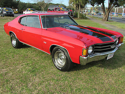 Chevrolet : Chevelle SS   clone   1972 chevrolet chevelle ss clone 350 auto red w blk rally rims in n c