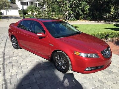 Acura : TL Type-S Sedan 4-Door 2007 red acura tl type s only 51.5 k low miles clean fully loaded no accident