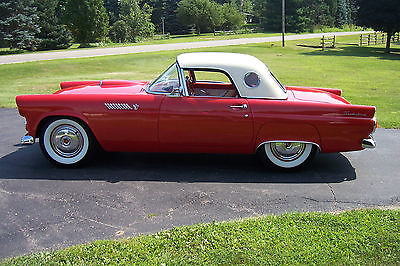 Ford : Thunderbird Vinyl 1955 ford thunderbird 2 tops a very good car not all patched up
