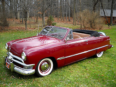 Ford : Other Custom Deluxe 50 ford custom deluxe convertible showcar restomod 302 v 8 efi ac leather turnkey