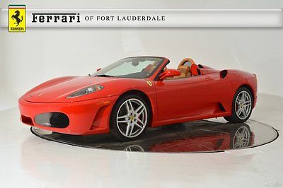 Ferrari : 430 F430 Spider F1 Convertible Red Calipers Carbon Fiber Daytona Electric Shields Upholstered Leather Stitching