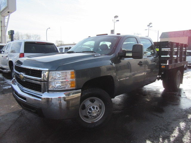 Chevrolet : Silverado 3500 CrewCab 3500 Blue 3500 Rack Stake Flat Bed 4X4 Crew Cab 79k miles Ex Fed Well Mainatined