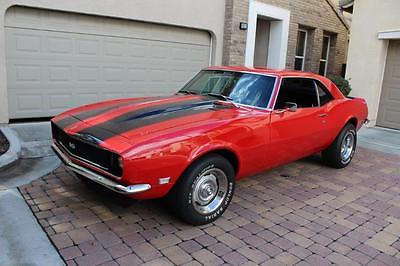 Chevrolet : Camaro RS 2 door hard top red with black rally stripes fresh paint clean runs great