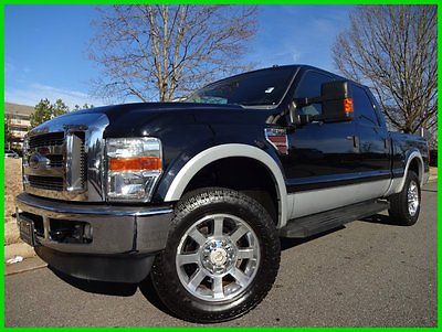 Ford : F-250 2008 FORD F250 SUPER DUTY LARIAT 4X4 CREW CAB POWER STROKE TURBO DIESEL LEATHER HEATED SEATS CD BED LINER GOOSENECK TOWING