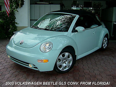 Volkswagen : Beetle-New BEETLE GLS EDITION 2003 volkswagen beetle convertible from florida i owner 56 000 original miles