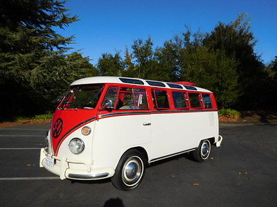 Volkswagen : Bus/Vanagon Samba 1966 vw samba deluxe 21 window micro bus fully restored