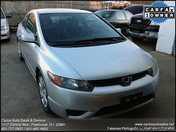 2007 HONDA CIVIC LX COUPE --- ONE OWNER