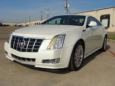 Cadillac : CTS Premium Coupe 1 Owner 12362 Miles White Diamond 2014 cts premium coupe navigation sunroof free maintenance factory warranty