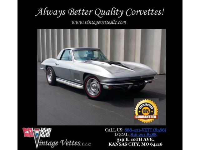 Chevrolet : Corvette 67 corvette conv 435 hp big block side pipes tank sticker