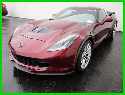 Chevrolet : Corvette Supercharged Z06 2016 z 06 long beach red 1 lz 650 horsepower 7 speed manual leather alloy wheels