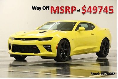 2017 Chevrolet Camaro MSRP$49745 2SS Sunroof GPS Leather Bright Yellow New Navigation Heated Cooled Seats Camera 16 15 2016 17 Coupe 6.2L V8 Auto Black