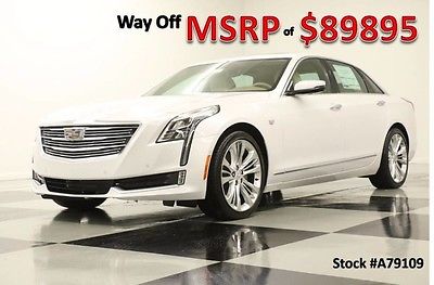 2017 Cadillac CTS CT6 MSRP$89895 AWD Platinum DVD Sunroof White New Navigation Heated Cooled Cashmere Leather Seats 16 2016 17 XTS CTS4 3.0L V6