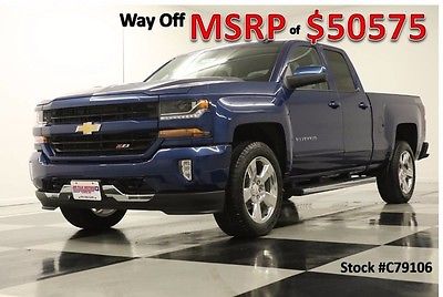 2017 Chevrolet Silverado 1500 MSRP$50575 4X4 LT Z71 All Star Ocean Blue Double  New Camera 5.3L V8 Bluetooth 15 16 2016 17 Ext Extended Cab Bench 20 In Wheels