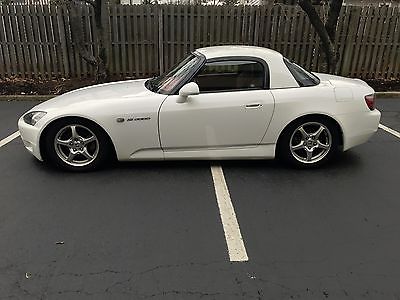 2002 Honda S2000  2002 Honda S2000 - Grand Prix White - Red Interior - Hard Top - Original Paint