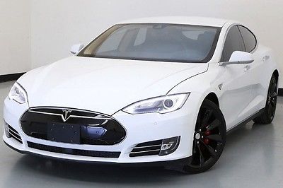 2015 Tesla Model S  15 Tesla Model S P85D Auto Pilot 21 IN Wheels AWD Performance White