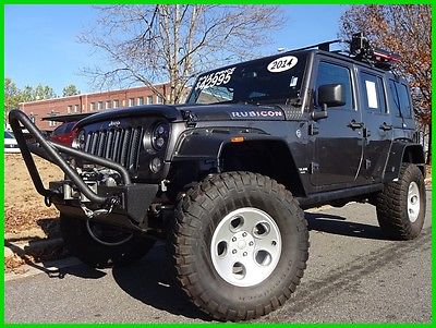 2014 Jeep Wrangler ONE OWNER CLEAN CARFAX WE FINANCE TRADES WELCOME V6 AUTOMATIC HARD TOP ROOF RACK LIFTED ALPINE SOUND BUMPERS WINCH FENDERS MATS