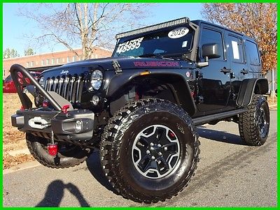 2016 Jeep Wrangler HARD ROCK ONE OWNER CLEAN CARFAX LIFTED WE FINANCE V6 MANUAL HARD TOP ALPINE SOUND LIGHT BAR RANCHO LIFT WINCH FENDERS TOUCHSCREEN