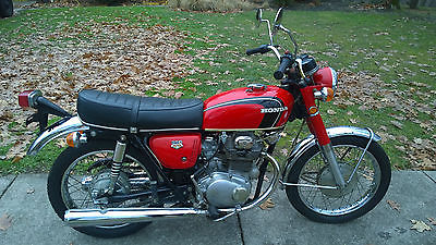 1971 Honda CB  1971 HONDA CB350 CB 350 TWIN RED ORIGINAL MOTORCYCLE