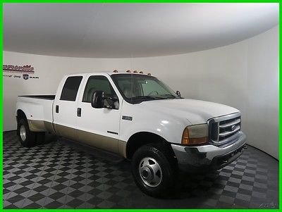 2000 Ford F-350 Lariat Dually 4x4 7.3L V8 Engine Crew Cab Truck EASY FINANCING! 133605 Miles Used White 2000 Ford F-350 One Owner Clean Carfax