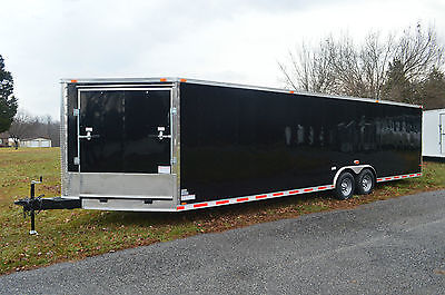 2017 8.5 x 28' V-Nose Enclosed Trailer SnowMobile Race Car Cargo *Front Ramp!
