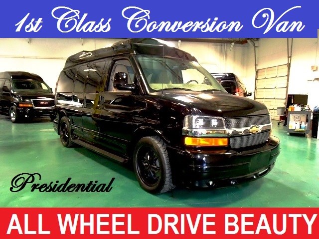 2014 Chevrolet Other PRESIDENTIAL CONVERSION VAN AWD Chevrolet Conversion Van Black with 110 Miles, for sale!