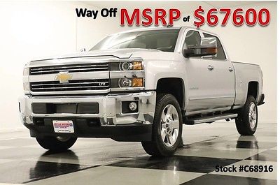 2016 Chevrolet Silverado 2500 HD MSRP$67600 4X4 LTZ DVD Sunroof Diesel Silver  New 2500HD Navigation Heated Cooled Leather Seats 15 2015 16 Cab Duramax 6.6 4WD