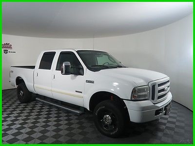 2005 Ford F-250 XLT 4x4 6.0L V8 Engine Crew Cab Truck Towing EASY FINANCING! 148530 Miles Used White 2005 Ford F-250 XLT 4WD 6L V8 32V