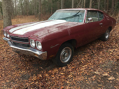 1970 Chevrolet Chevelle SS CLONE  1970 CHEVELLE PROJECT BUCKETS CONSOLE DISC BRAKES 12 BOLT A/C PDB P/S SS CLONE