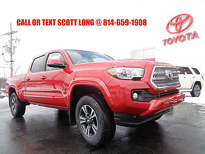 2017 Toyota Tacoma 17 Double Cab 4x4 3.5L LB Navigation Rear Camera New 2017 Tacoma Double Cab 4x4 TRD Sport Long Bed Navigation Sunroof Red 4WD