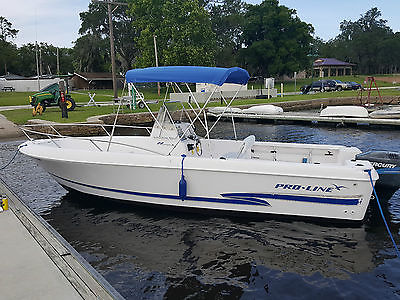2000 ProLine 22 Sport Center Console Fishing Boat, 2008 Optimax 225hp & Trailer