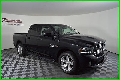 2014 Ram 1500 Sport 4WD 5.7 V8 Crew Cab Truck Navigation Sunroof EASY FINANCING! 112788 Miles Used Black 2014 RAM 1500 Heated Leather Seats