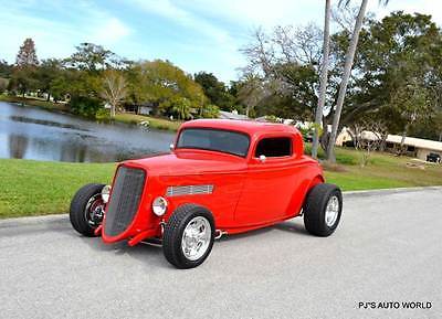 1933 Ford Other Street Rod 1933 Ford 3 WINDOW Street Rod 28,539 Miles Red Coupe 355 Automatic